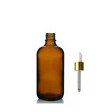100Ml Kahverengi Cam Damlalıklı, 12 Adet, Sarı Kapak Beyaz Emzik, Ecza Şişesi, Damlalıklı Şişe, Propolis Şişesi, Damlatmalı Şişe, Saç S