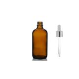 100Ml Kahverengi Cam Damlalıklı, 24 Adet, Gümüş Kapak Beyaz Emzik, Ecza Şişesi, Damlalıklı Şişe, Propolis Şişesi, Damlatmalı Şişe, Sa�