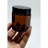 100ML Siyah Kapaklı Cam Kavanoz, Krem ve Mum Için Ideal, Şık ve Kullanışlı Tasarım - Altın