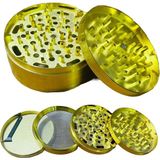 100MM Gold Xl Grinder Premium 4 Katmanlı Geniş Hazne Manuel Kahve Baharat Öğütücü Parçalayıcı Büyük Boy