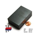 100Mm X 50Mm X 20Mm Büyük Güçlü Ferrit Kömür Seramik Mıknatıs
