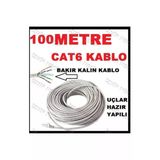 100Mt 100 Metre +Tv Plus Fiber Adsl Modem Bilgisayar Arası Ethernet Internet Kablosu Ağ Network