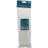 100PCS Beyaz 3.6X250MM Plastik Cırt Kelepçe