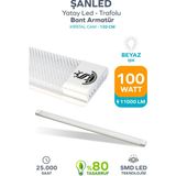 100W 120 cm Kristal Yatay LED Bant Armatür-Trafolu Beyaz Işık - 1 Adet