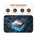 100W 4 Portlu Usb-C + Usb-A Gan Şarj Aleti & & Notebook Uyumlu Pd Type-C Hızlı Şarj Cihazı Beyaz