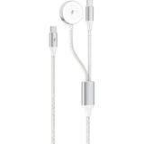 100W Destekli Naylon Örgülü Kablo, Çoklu Şarj Kablosu USB C to C/Yıldırım/Manyetik SAAT Uyumlu