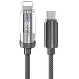 100W Dijital Göstergeli Type C To Lightning 1 Metre Pd Hızlı Şarj Kablosu (Zpx) - Ear-Ec-188Cl