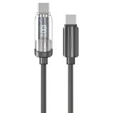 100W Dijital Göstergeli Type C To Type C 1 Metre Pd Hızlı Şarj Kablosu (Zpx) - Ear-Ec-189Cc