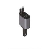 100W Süper Hızlı Araç Şarj Cihazı – Çift Type-C & Lightning Kablo, Dijital Göstergeli, 80Cm Kablo