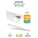 100Wat 120 Cm Kristal Yatay Led Bant Armatür-Trafolu Beyaz Işık 1 Adet