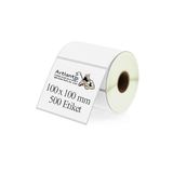 100x100 mm Barkod Etiketi Yapışkanlı 1 Adet Rulo Etiket Termal Barkot Terazi Etiketi 500 lü Barkod Yazıcılara 10x10cm