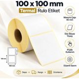 100X100 mm Rulo Ribonsuz/ Termal Barkod Etiketi 40 mm Masura 500 Sarım