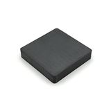 100x100x20 mm Çok Güçlü Kare Blok Ferrit Mıknatıs – Siyah Y35 Kalite – Endüstriyel, Sanayi ve Hobi Kullanımı - Magneteksan