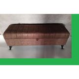 100X40X45 Cayz Yatak Ucu Puf Kahverengi