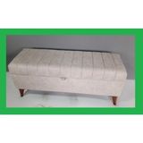 100X40X45 Cayz Yatak Ucu Puf Krem