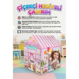 100X70 Cm Pembe Çiçekçi Dükkanı Temalı Kolay Kurulumlu Eğlenceli Çocuk Oyun Evi Çadırı