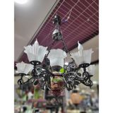 100X70CM Cam Seramik Metal Avize Vintage Antique Lighting Italyan Tarz El Yapım 1 Adet - Renkli
