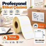 100X80 mm Rulo Ribonsuz Termal Barkod Etiketi 40 mm Masura 500 Sarım