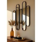 100X85 cm Oval Konsol Aynası - Siyah - 100 x 85 cm