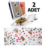 101 65 2 Adet İskambil Pişti Oyun Kağıdı Briç Batak 52 Oyun Kağıdı İskambil Kartı