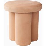 101 Copenhagen Big Foot Bej Nubuk Deri Tabure, Minimalist Modern Tasarım