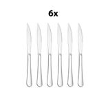 1010 Çelik 6 Adet 22,8 cm Gümüş Sofra Biftek Et Kesme Bıçağı cin997by-6