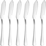 1010 Çelik 6 Adet Silver Renk Sofra Balık Kesme Bıçağı CIN742BY-6 - Çok Renkli