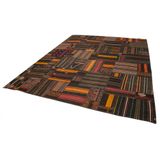 10'10" x 13'5" - 331 x 410 Cm Çizgili Kilim Turuncu Çizgili Bohem Yün Pamuk El Yapımı El Örgüsü Vintage Türk Kilimi Oturma Odası Yatak Odası Kreş Koridor İç Mekan için