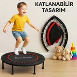 102Cm Katlanabilir Trambolin – Taşınabilir Egzersiz Kırmızı Trambolini