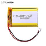103450 3.7 Volt 2000 Mah Lityum Polimer Pil