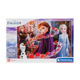 104 Parça Puzzle: Glitter Effect Frozen 2