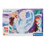 104 Parça Supercolor Puzzle: Disney Frozen ve Dostları