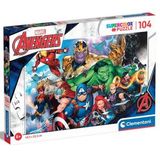 104 Parça Supercolor Puzzle: Marvel Avengers Macerası