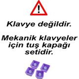 104 Tuş Universal Renkli Mekanik Klavye Tuş Takımı Kapağı Keycap Eflatun - 0-Bordo