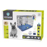10450617 M-PETS VOYAGER KÖPEK KAFESİ 2 KAPILI (M) MAVİ 76X48X53CM
