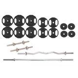 105 Kg Döküm 180 Cm Vidalı Z Barlı Ağırlık Halter Dambıl Set