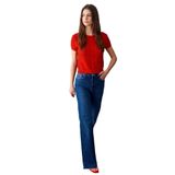 10788 Bisiklet Yaka Dokulu Triko Bluz-Kırmızı STD