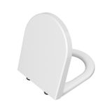 108-003-009-Vitra İntegra Round S50 Klozet Kapağı - Üstten Sıkmalı Yavaş Kapanır Metal Menteşe - Beyaz