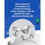 1080° Dönebilen Musluk Aparatı - Çift Su Akışı, Robotik Kol Tasarımı ve Su Tasarrufu Özellikli