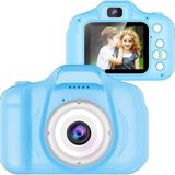 1080P Çift Lens Selfie Video Kamera Hd Ekran Digital USB Şarjlı Lens Camera - Mavi