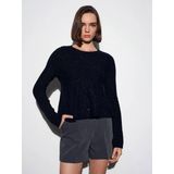 10832 Dilvin Peplum Pullu Simli Triko Kazak