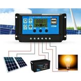 10A Dijital Güneş Paneli Solar Akü Şarj Kontrol Cihazı 12 V 24 V