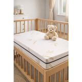 10Cm Süngerli Bebek Çocuk Beşik Yatağı Bambu 60x120 Yıkanabilir Kılıflı Park Yatak Oyun Parkı