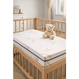 10Cm Süngerli Bebek Çocuk Beşik Yatağı Bambu 70x110 Yıkanabilir Kılıflı Park Yatak Oyun Parkı