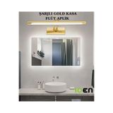 10EN Flüt Şarjlı Gold Kasa Koridor Led Tablo Kuğu Duvar Aplik Şarjlı Günışığı