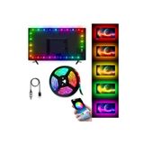 10EN Tv Arkası Bluetooth Rgb Usb Led Şerit Aydınlatma 16 Renk 3 Metre Kesilebilir Kısaltılabilir