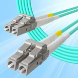 10Gtek Fiber Bağlantı Kablosu - LC - LC OM3 10Gb/Gigabit Çok Modlu Jumper Dubleks 50/125μm SFP Alıcı-Verici, Aqua, 1 Metre (3.3 ft), 4'lü Paket için LSZH Fiber Optik Kablo