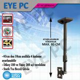 10"İnç 32"İnç Led Lcd Tv için Tavan Askı Aparatı Kademeli