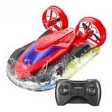 10KM/H Drift 2.4Ghz 2in1 Su-Kara Giden RC Hovercraft Yüksek Tekne (Kırmızı)