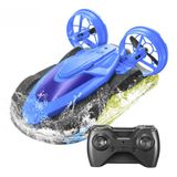 10KM/H Drift 2.4Ghz 2in1 Su-Kara Giden RC Hovercraft Yüksek Tekne (Mavi)